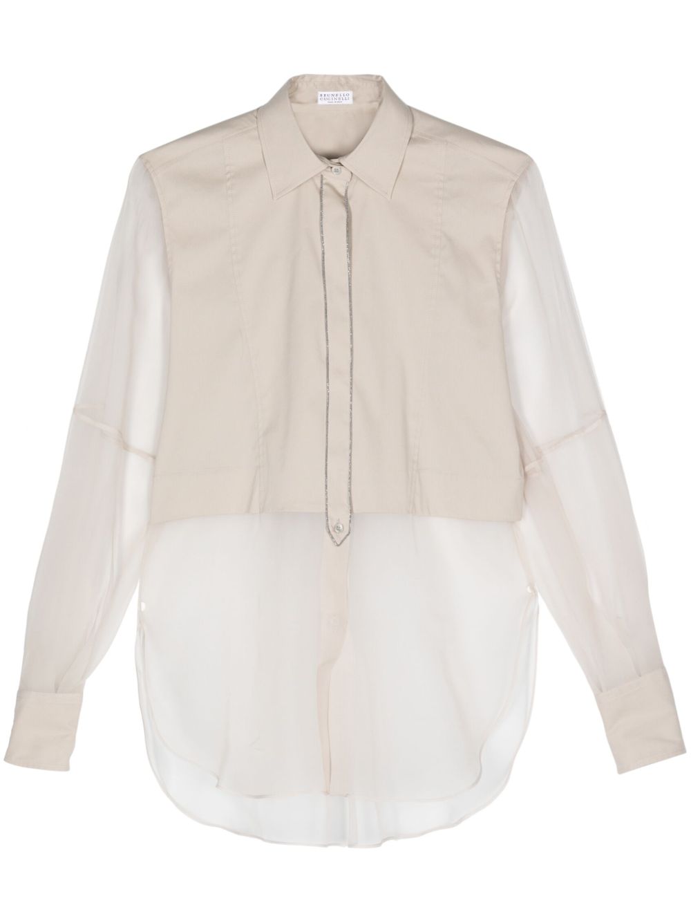 BRUNELLO CUCINELLI Silk Shirt with Shiny Details