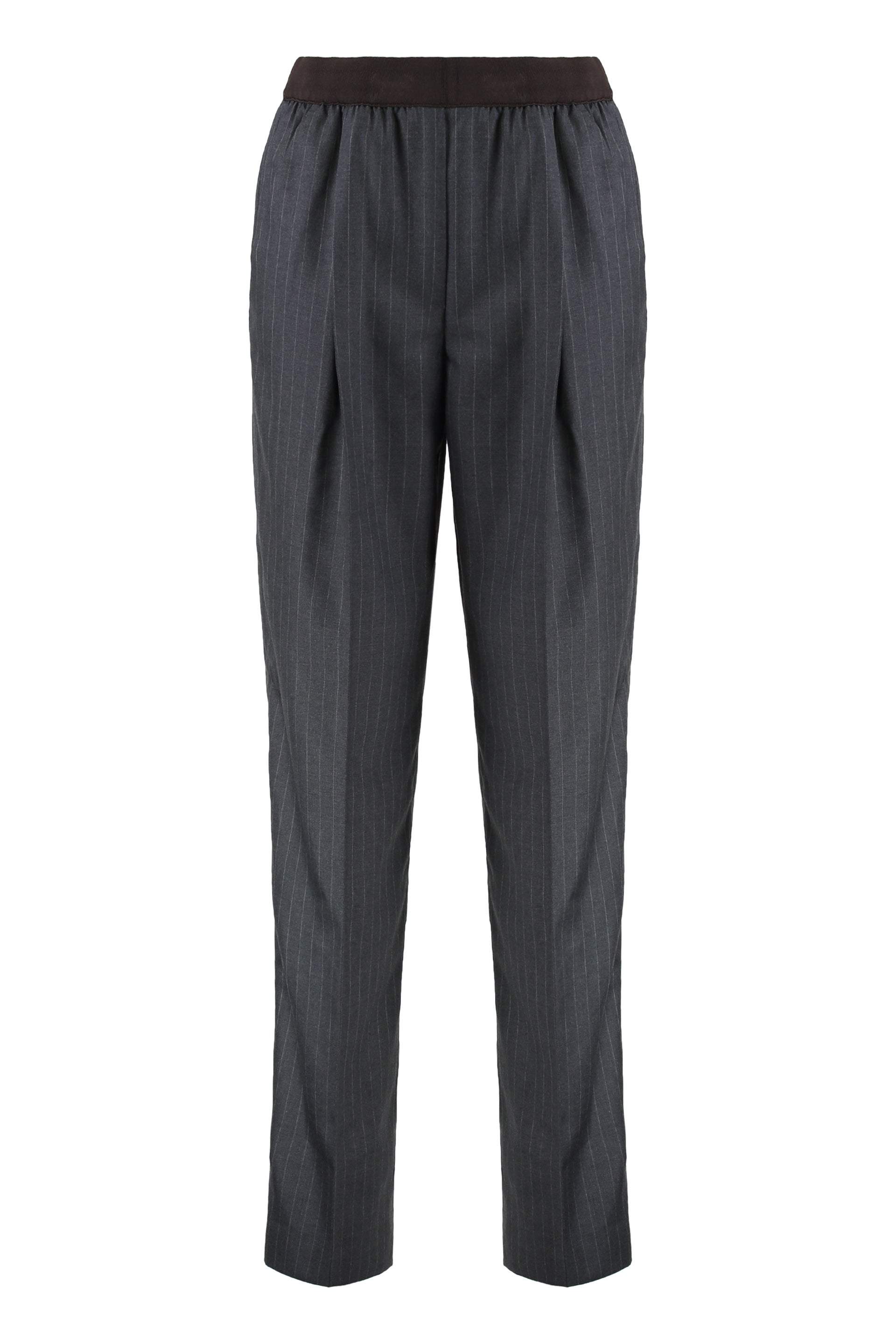 MIU MIU Pin-Striped Wool Trousers for Women