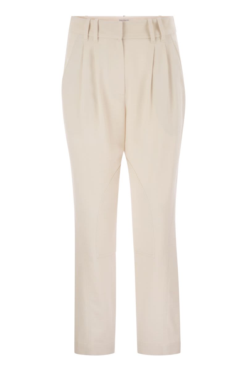 BRUNELLO CUCINELLI Stretch Viscose-Wool Twill Equestrian Trousers