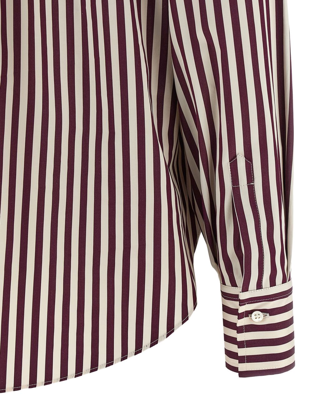 BRUNELLO CUCINELLI Striped Cotton Shirt with Shiny Detail (FW25)