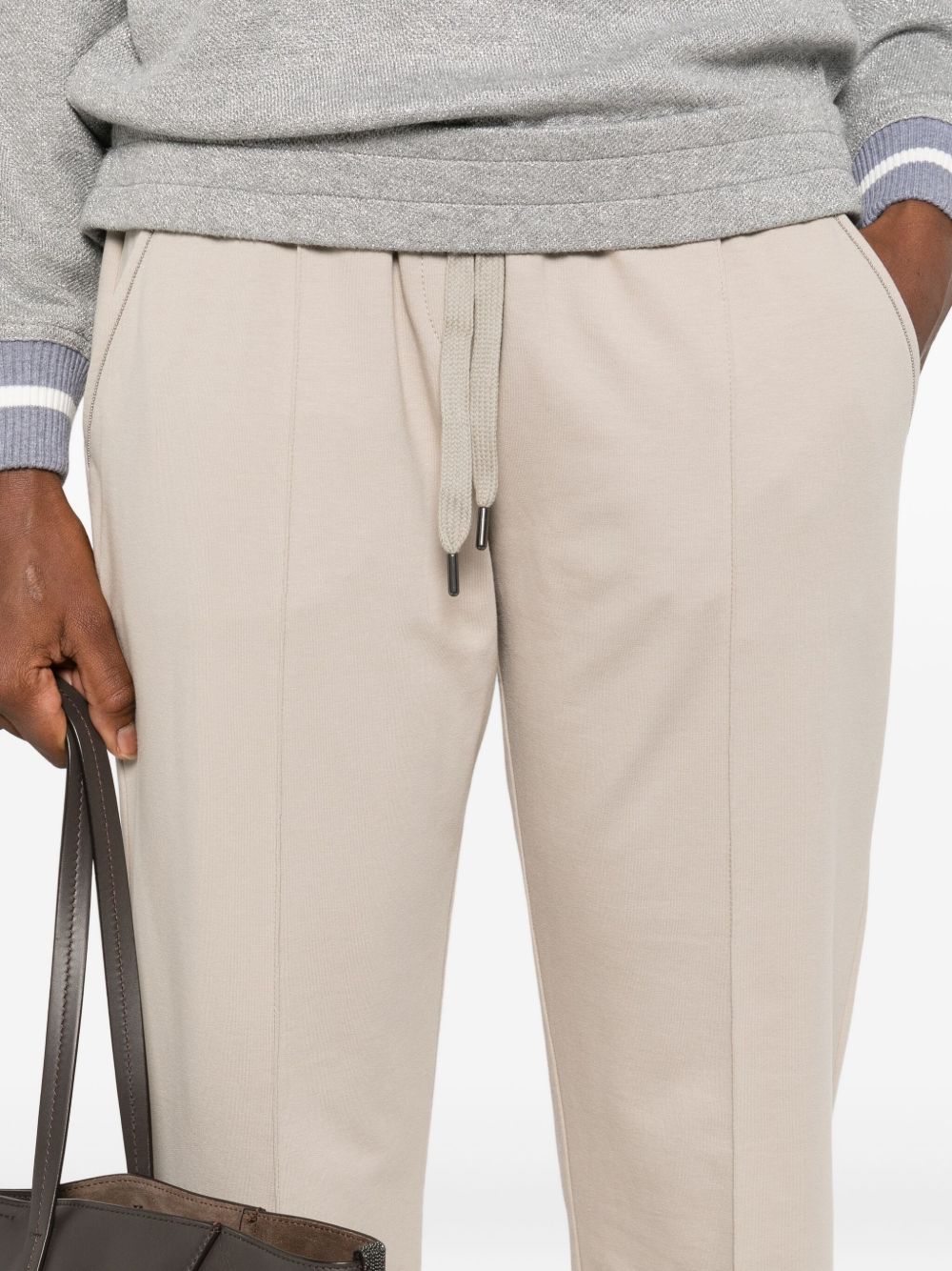 BRUNELLO CUCINELLI Cotton Sweatpants with Drawstring and Cuffed Hems