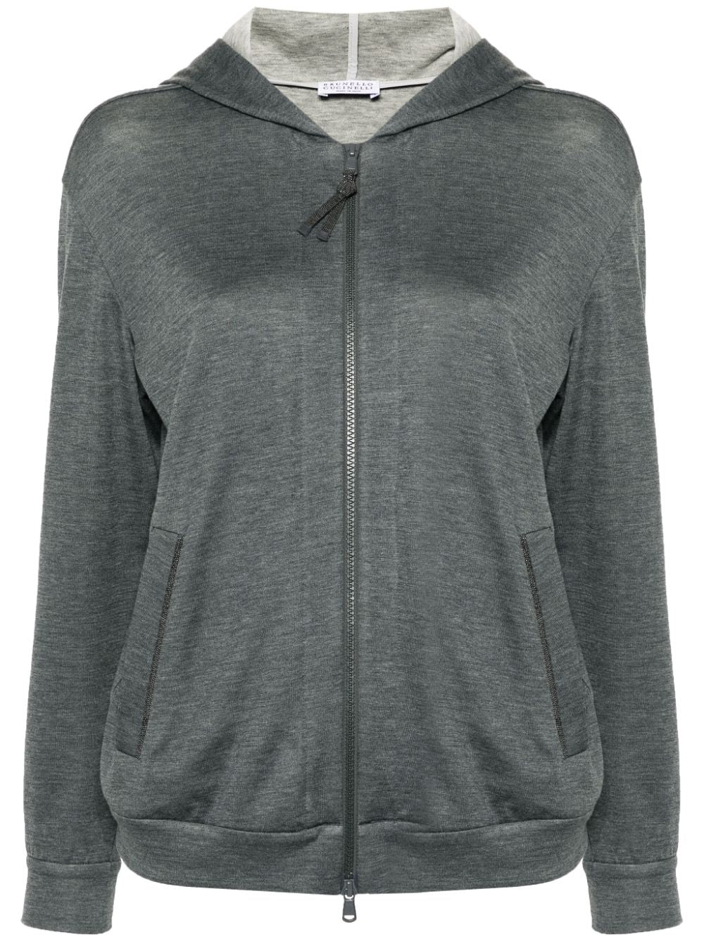 BRUNELLO CUCINELLI Cotton and Silk Blend Hoodie for Women