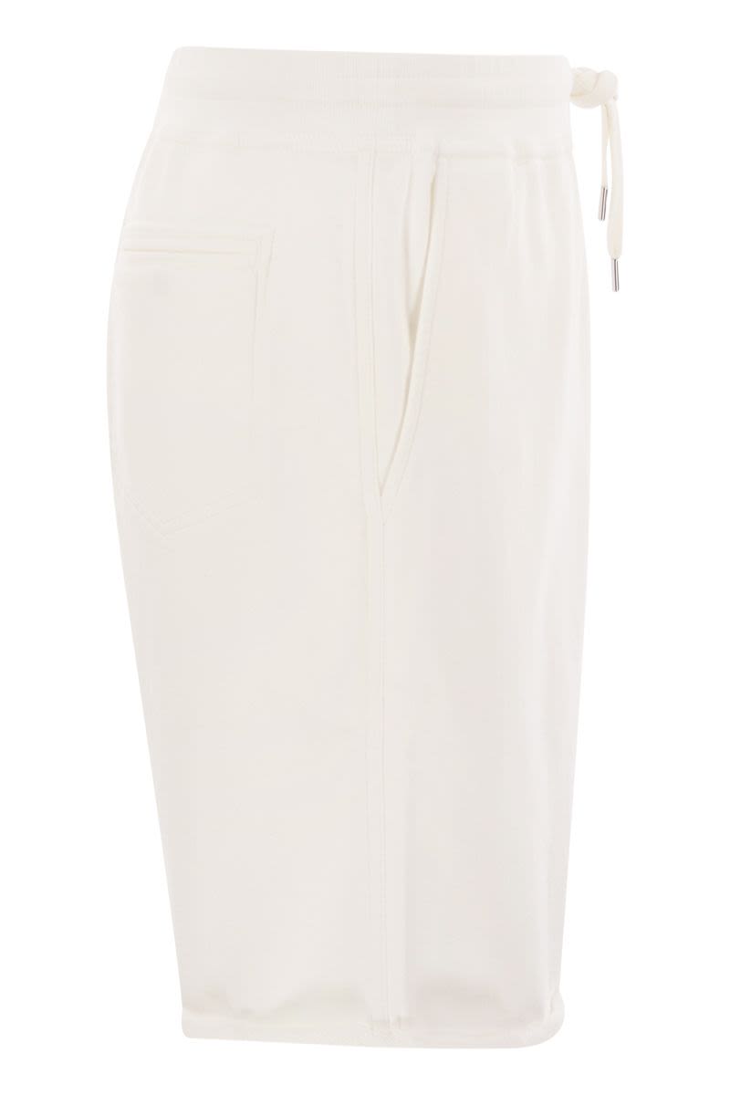 BRUNELLO CUCINELLI Sporty Mini Bermuda Shorts with Drawstring