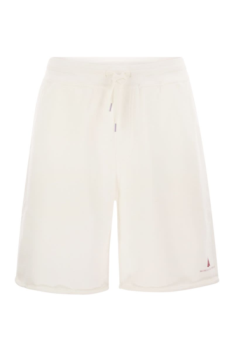 BRUNELLO CUCINELLI Sporty Mini Bermuda Shorts with Drawstring
