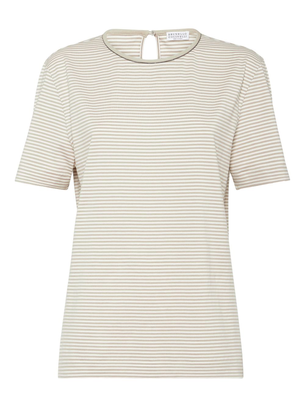 BRUNELLO CUCINELLI Cotton T-Shirt with Shiny Details