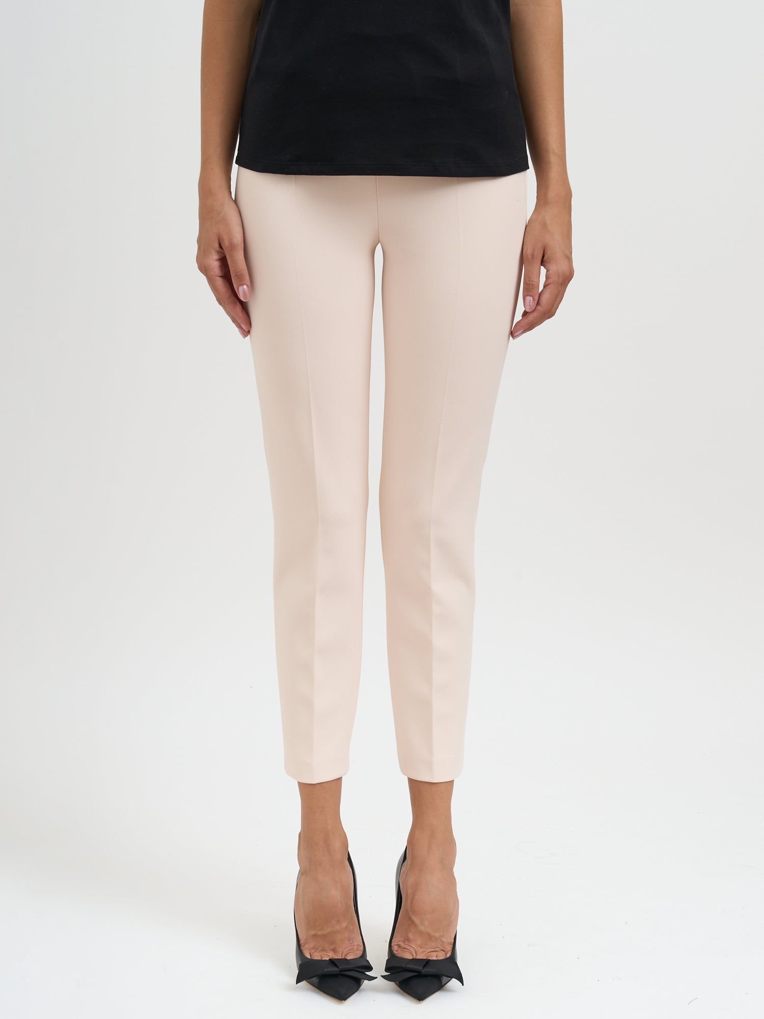 ELISABETTA FRANCHI Double Crepe Trousers Size 40