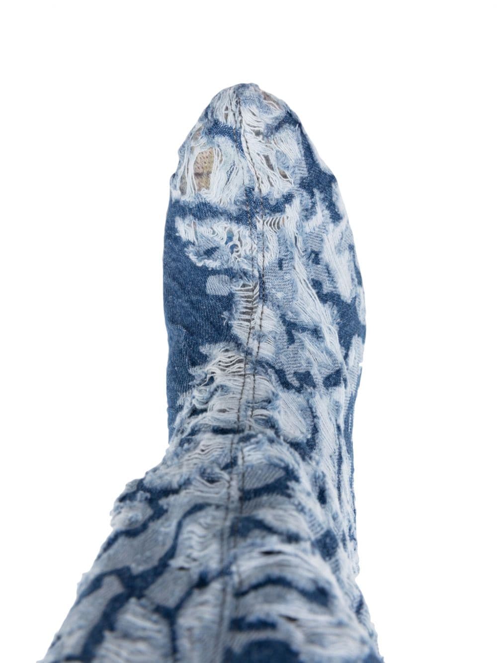 MASHA POPOVA Distressed Denim Heel Boots