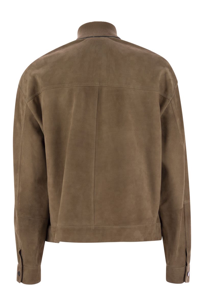 BRUNELLO CUCINELLI Couture Suede Outerwear with Jewellery