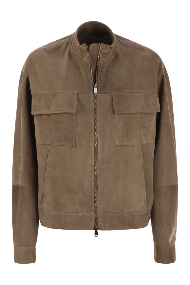 BRUNELLO CUCINELLI Couture Suede Outerwear with Jewellery