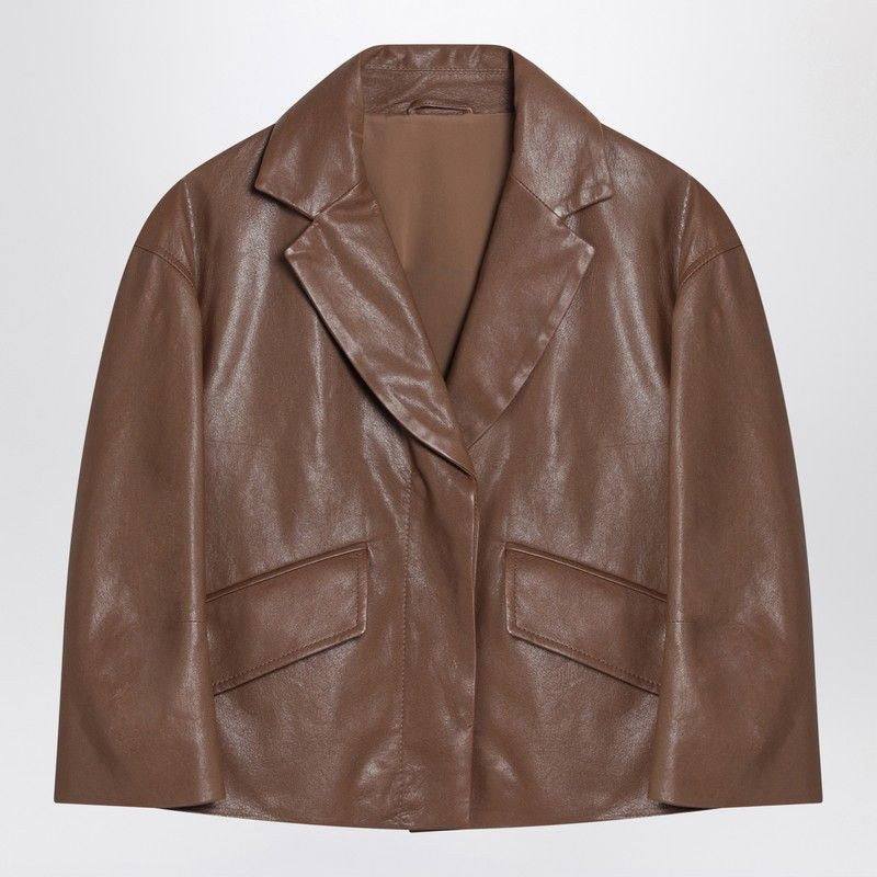 BRUNELLO CUCINELLI Cropped Leather Jacket for Women