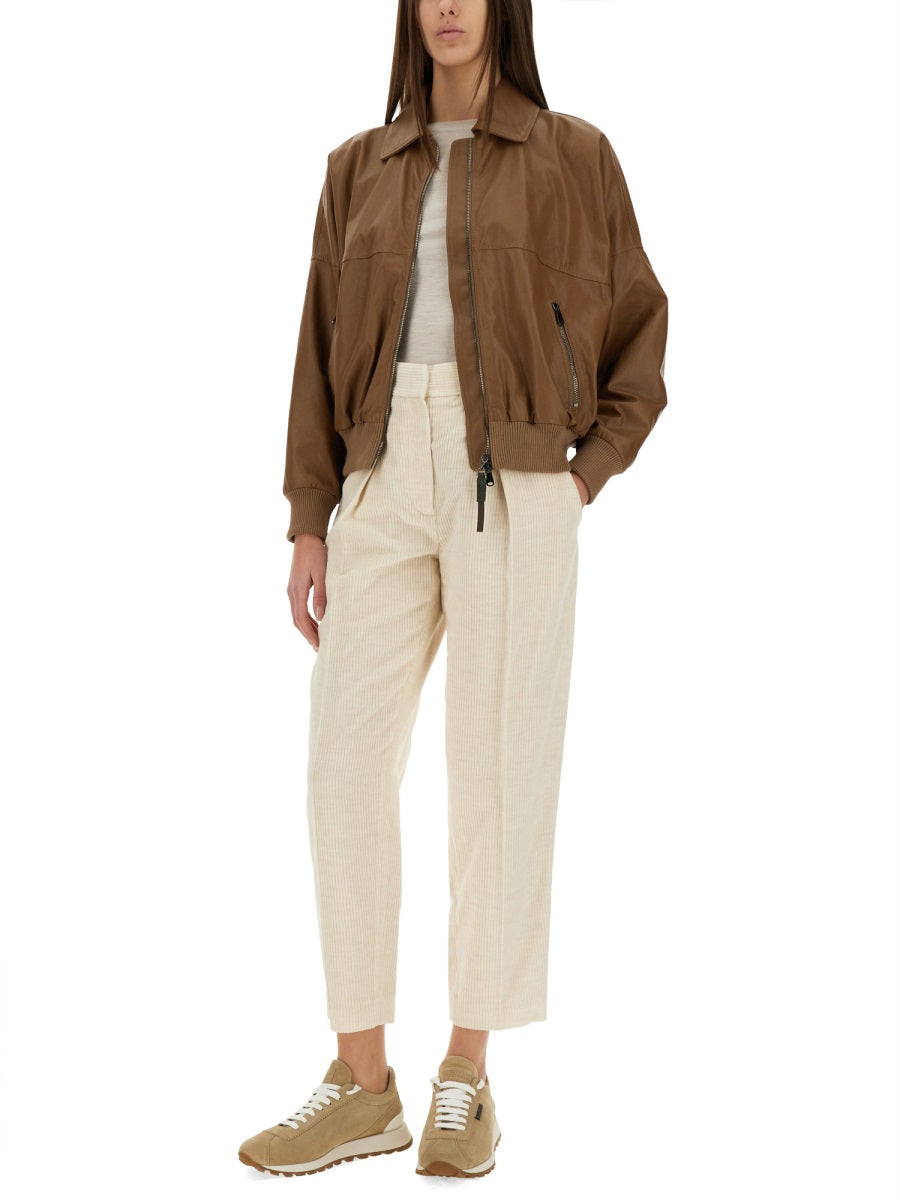 BRUNELLO CUCINELLI Long Sleeved Zipped Jacket for Women