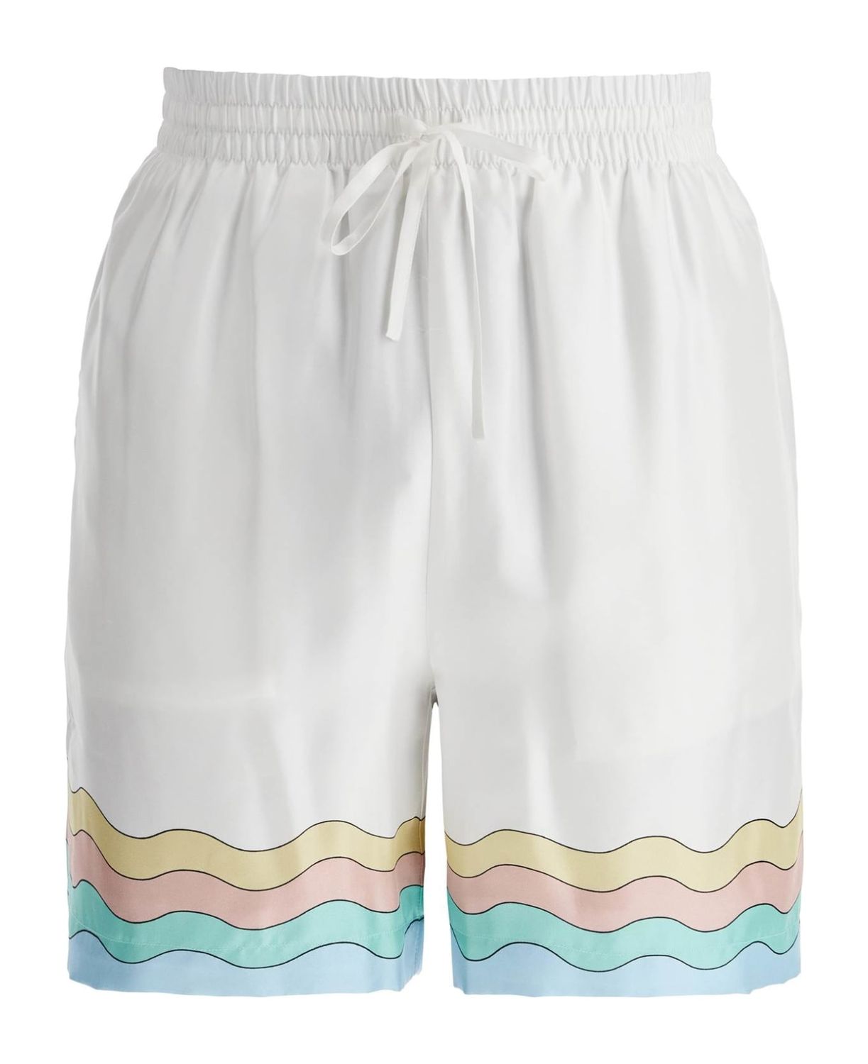 CASABLANCA Silk Drawstring Mini Shorts for Men