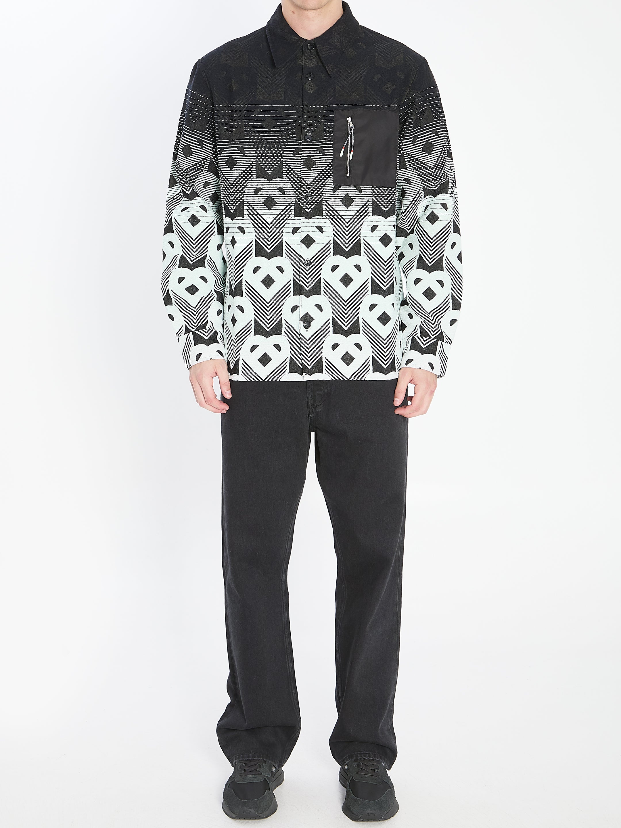 CASABLANCA Cotton-Blend Overshirt - Relaxed Fit - Size L