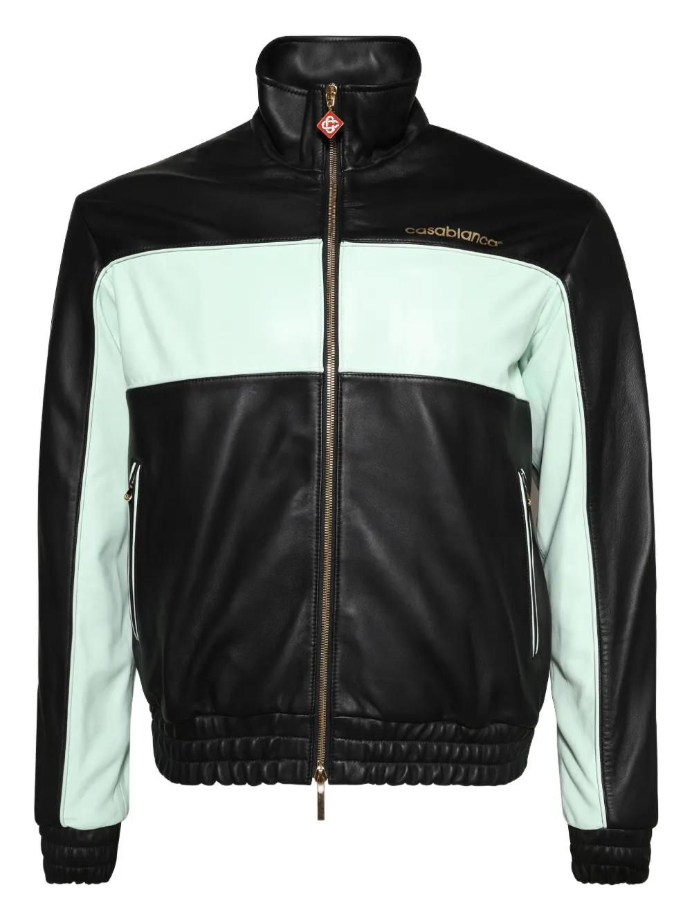 CASABLANCA Panelled Leather Jacket