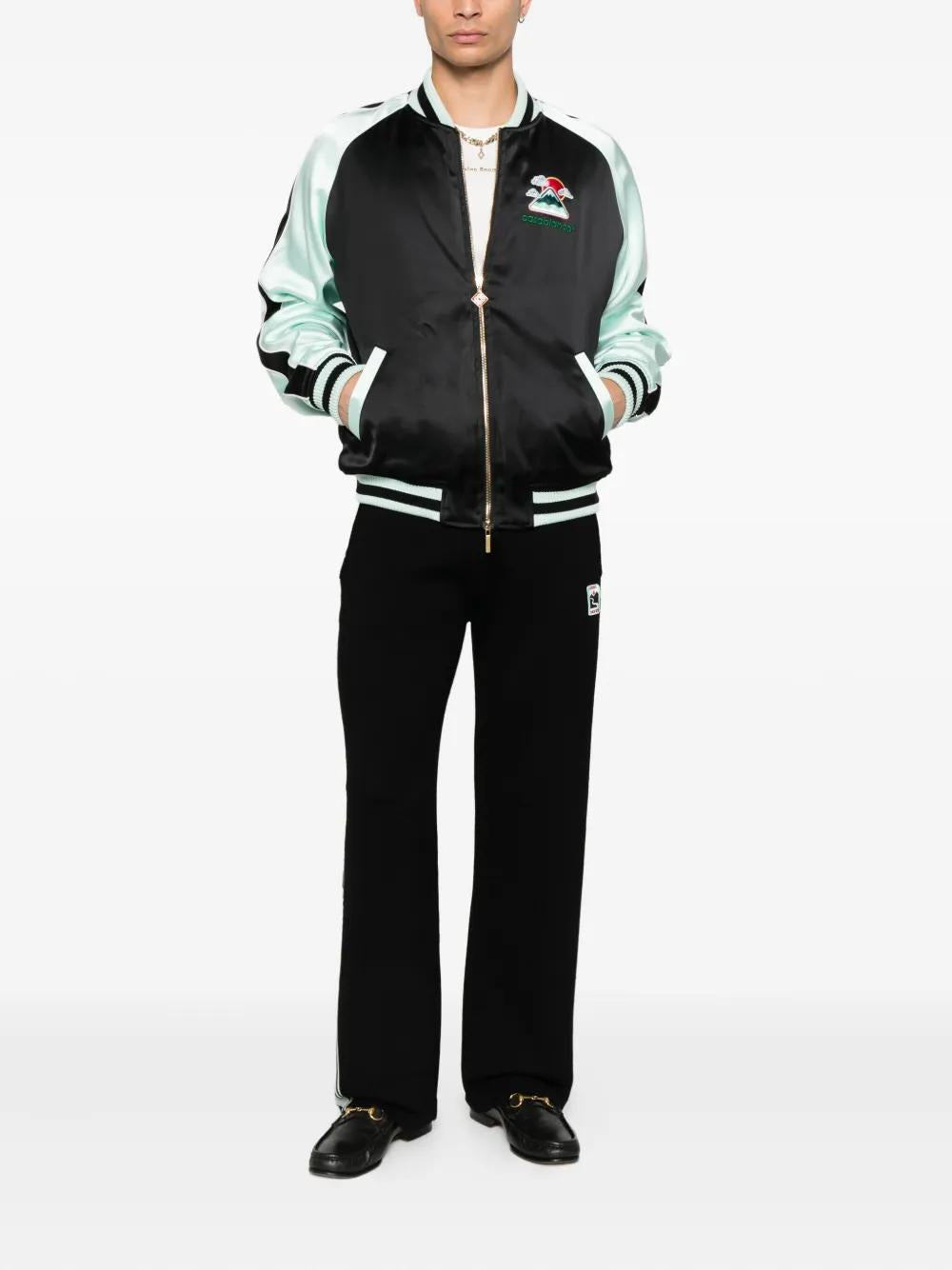 CASABLANCA Embroidered Logo Bomber Jacket