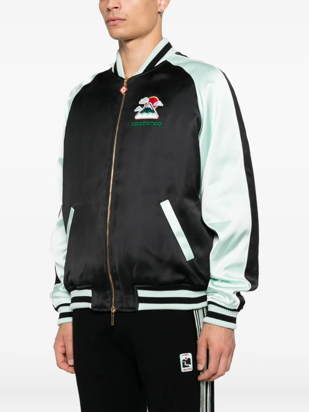 CASABLANCA Embroidered Logo Bomber Jacket