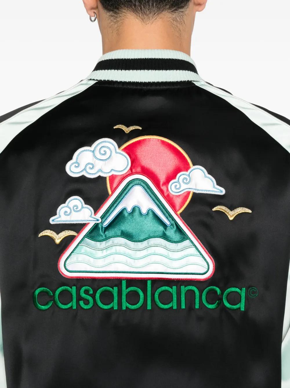 CASABLANCA Embroidered Logo Bomber Jacket