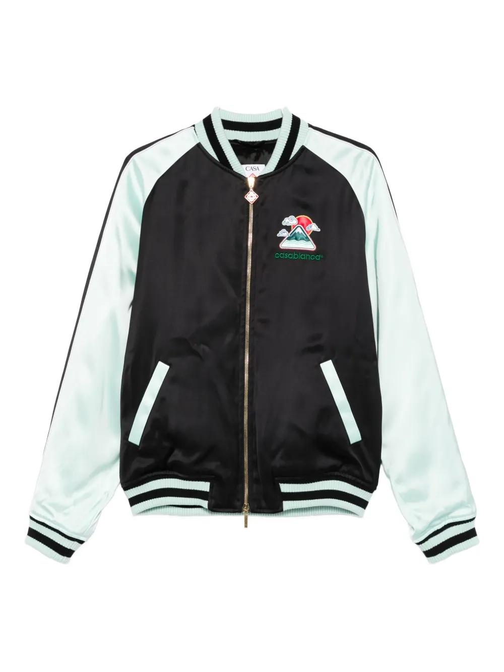 CASABLANCA Embroidered Logo Bomber Jacket
