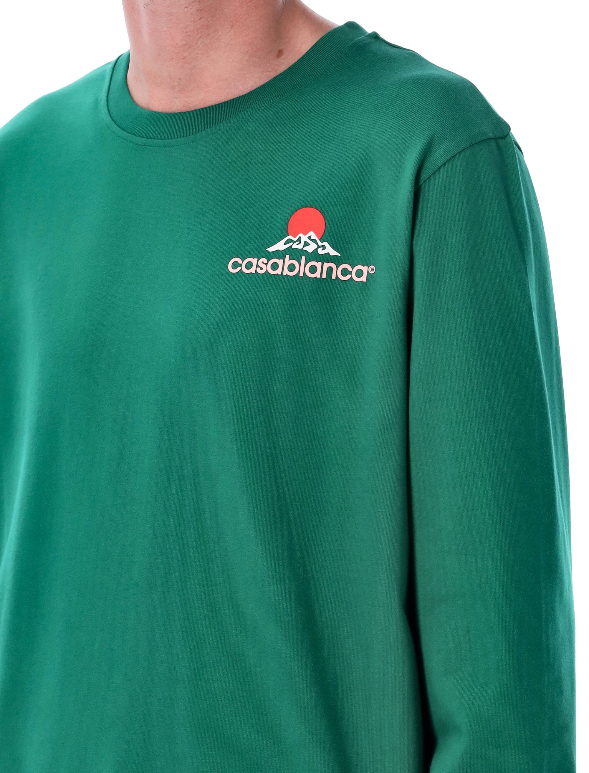 CASABLANCA Printed Long Sleeves T-Shirt - Relaxed Fit, Size L