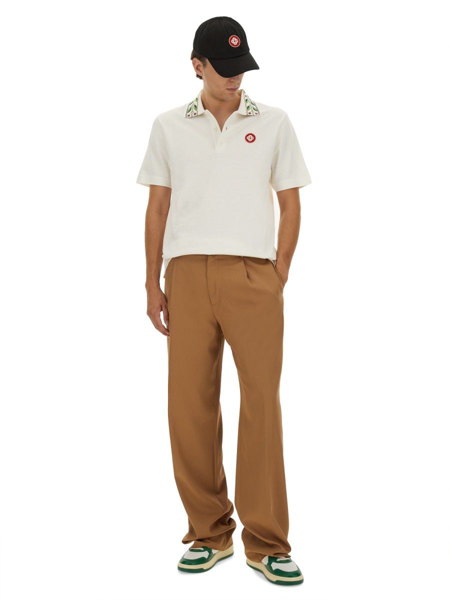 CASABLANCA Organic Cotton Polo Shirt for Men - FW25 Collection