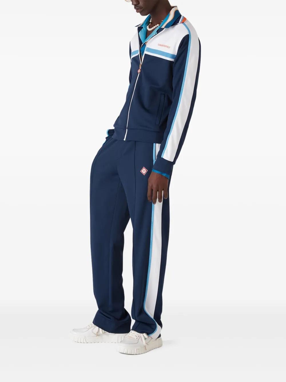 CASABLANCA Slim Fit Piqué Tracksuit Jacket - Size M