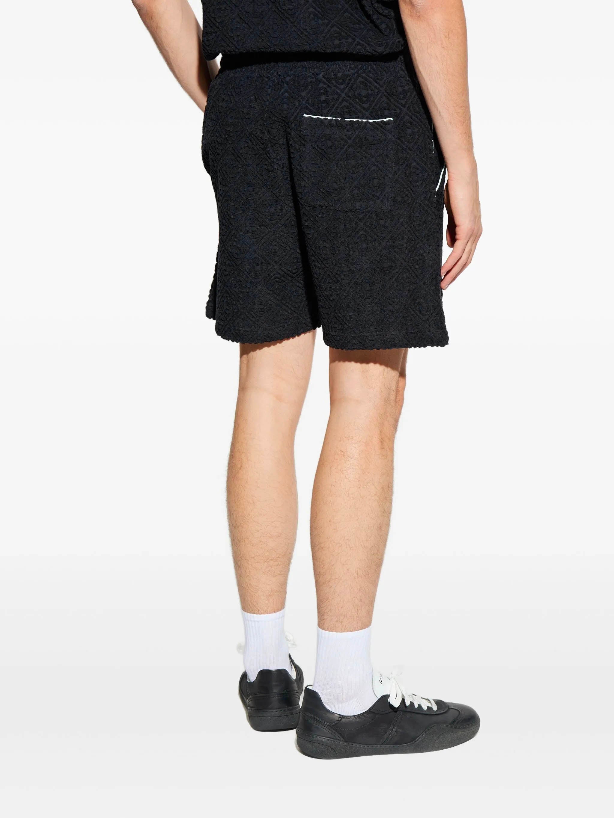 CASABLANCA Monogram Jacquard Towel Shorts - Size M