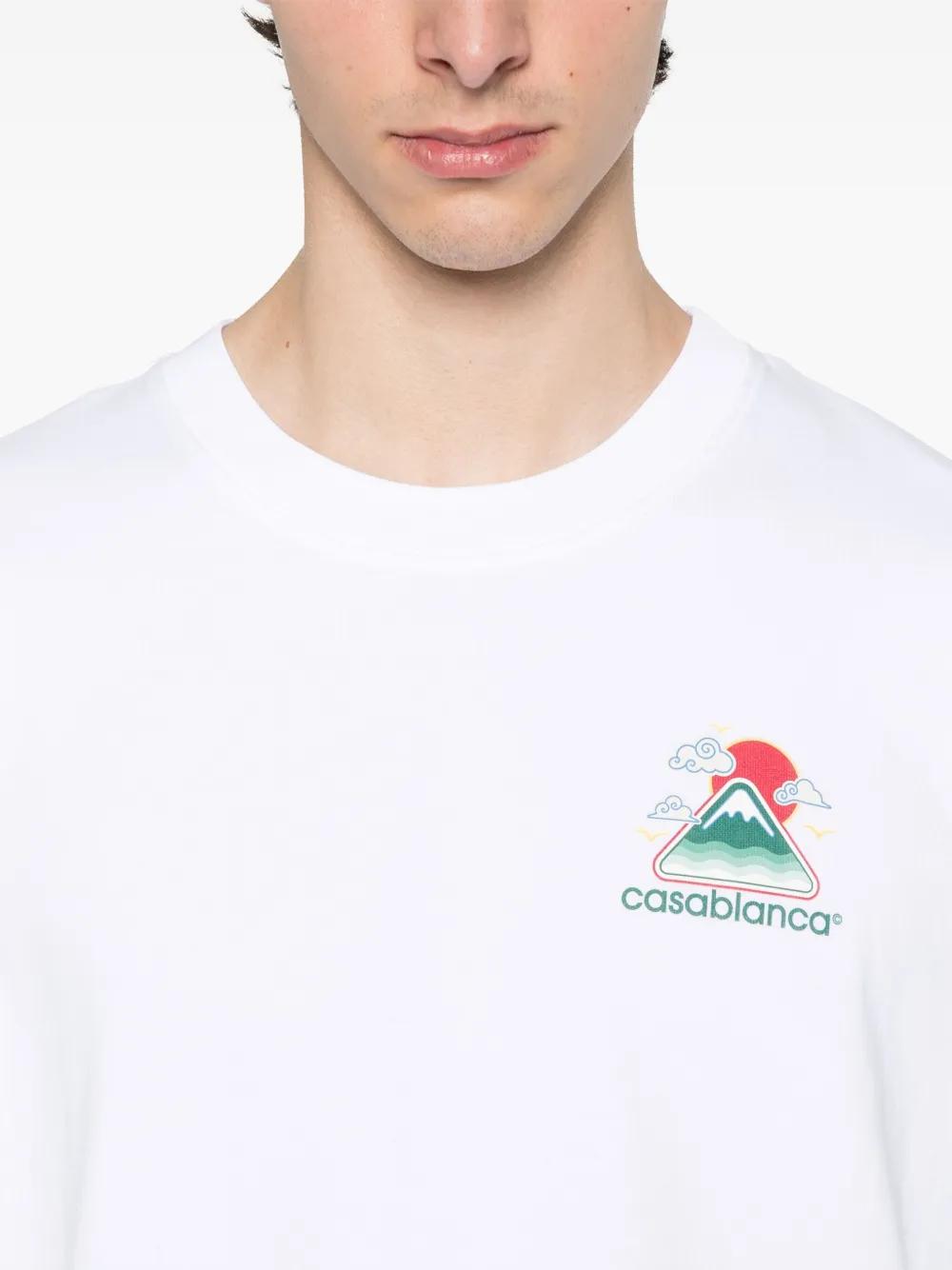CASABLANCA Montagne Ondulée Printed T-Shirt - Regular Fit