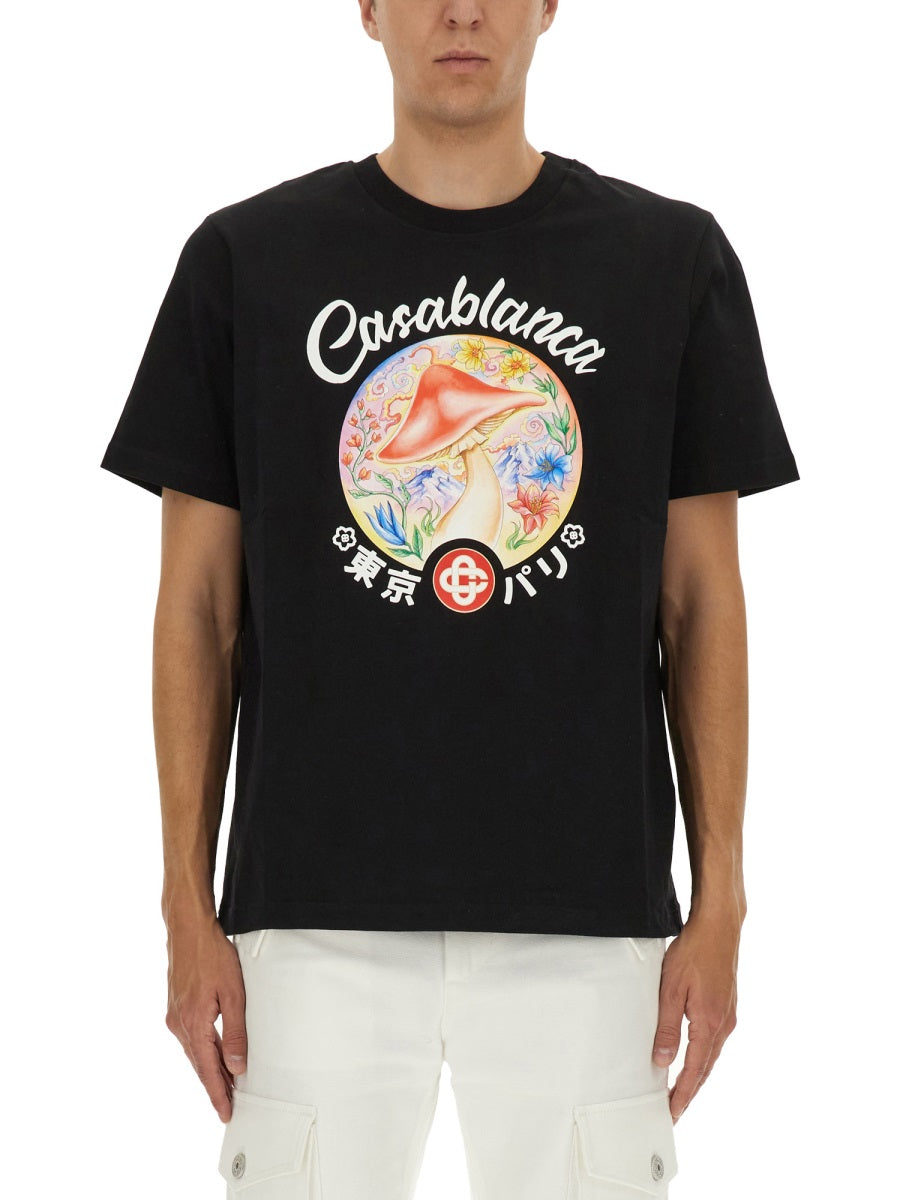 CASABLANCA Multicolour Organic Cotton T-Shirt for Men