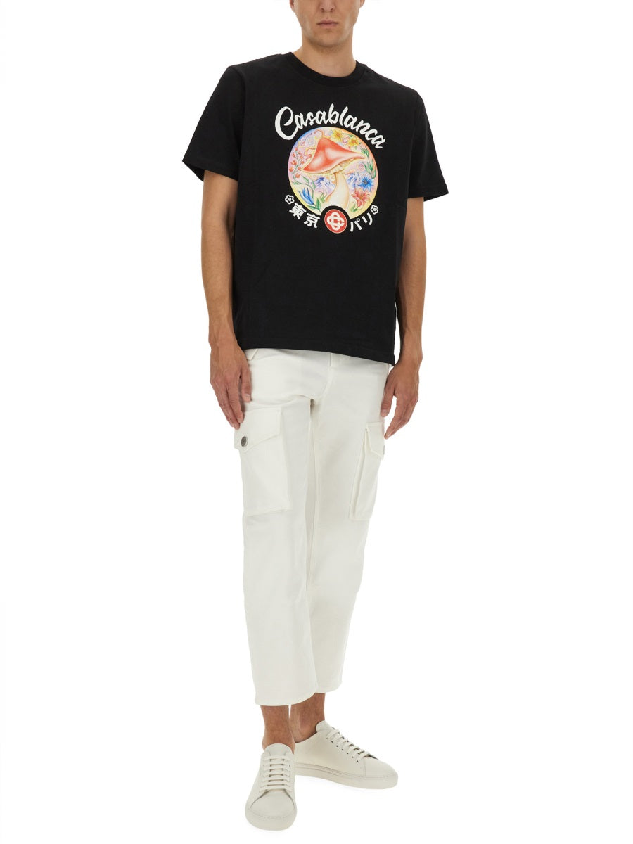 CASABLANCA Multicolour Organic Cotton T-Shirt for Men