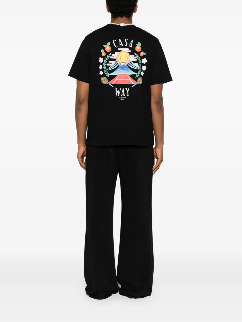 CASABLANCA Casa Way Mountain Organic Cotton Tee Shirt