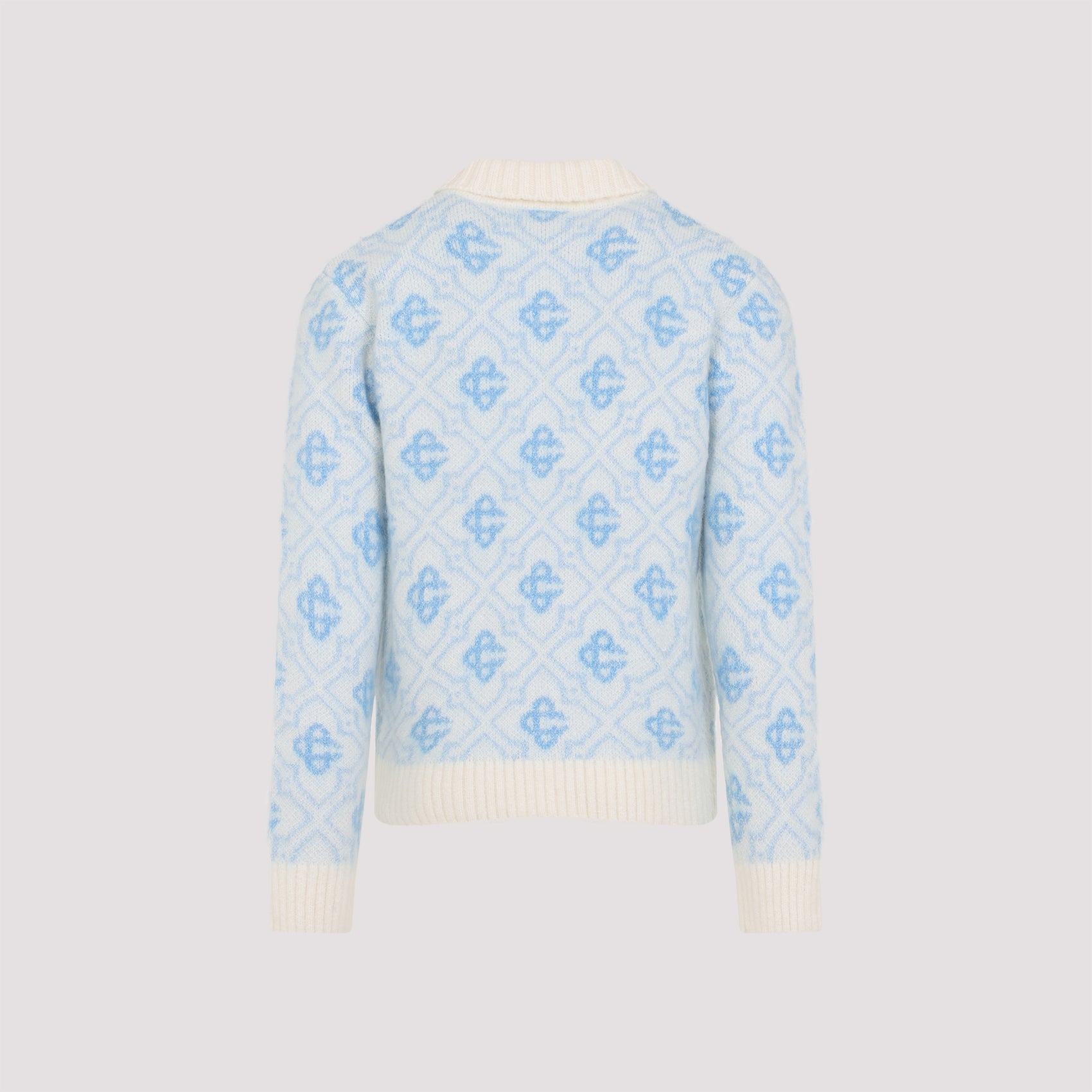 CASABLANCA Monogram Zip-Up Sweater for Men - FW25