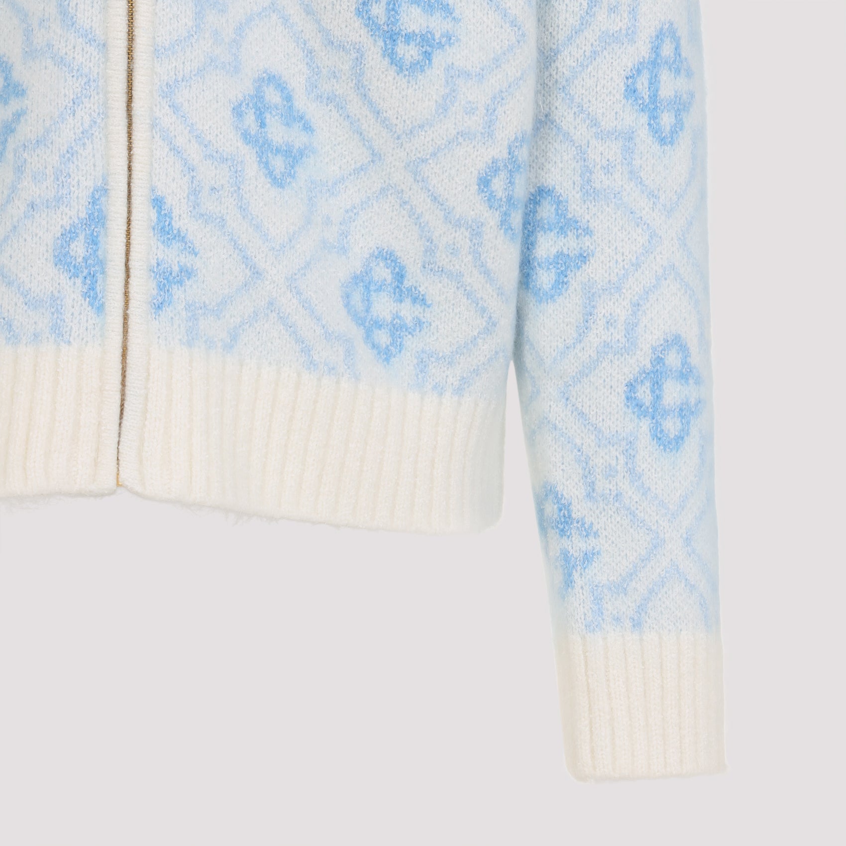 CASABLANCA Monogram Zip-Up Sweater for Men - FW25
