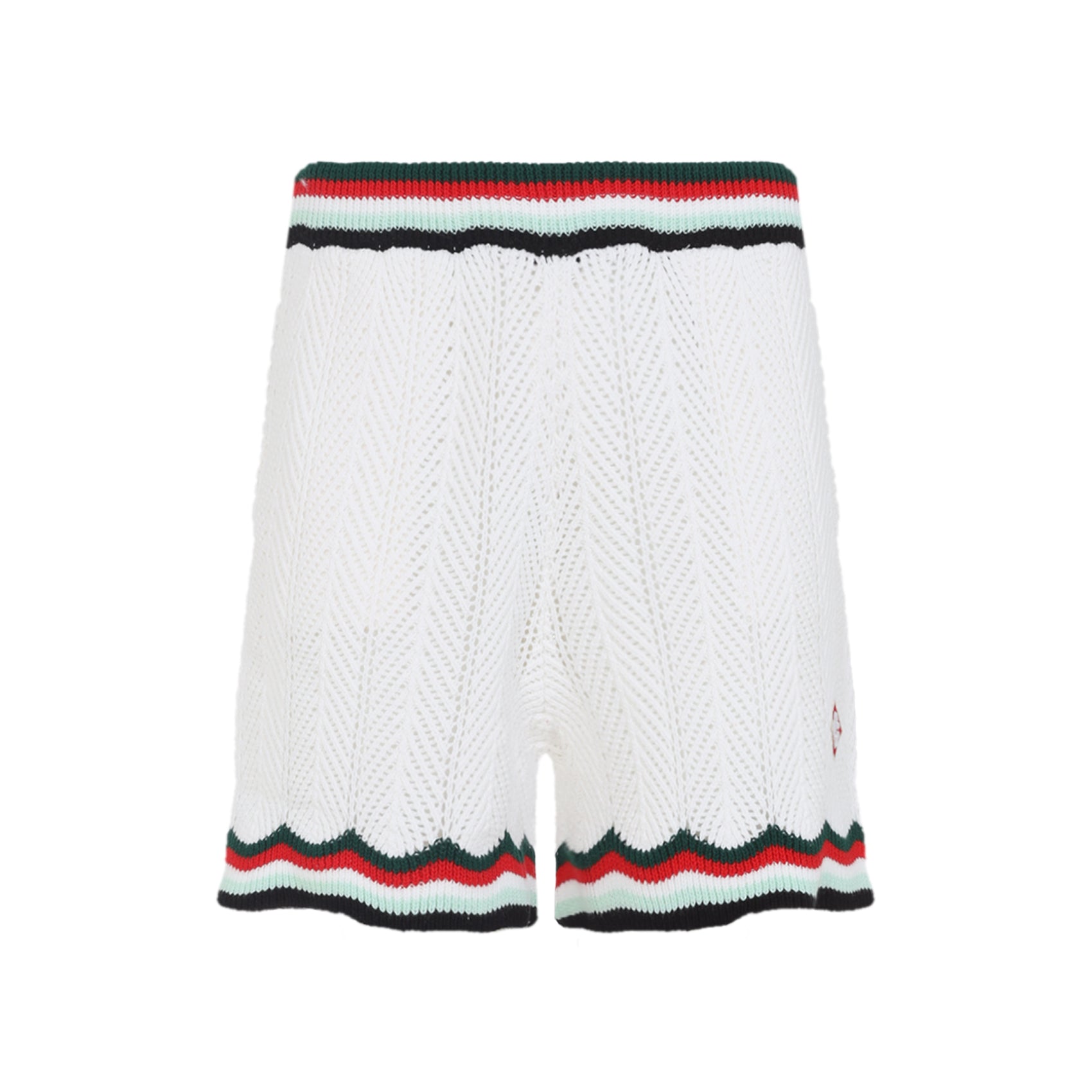 CASABLANCA Chevron Faux Crochet Mini Shorts for Men