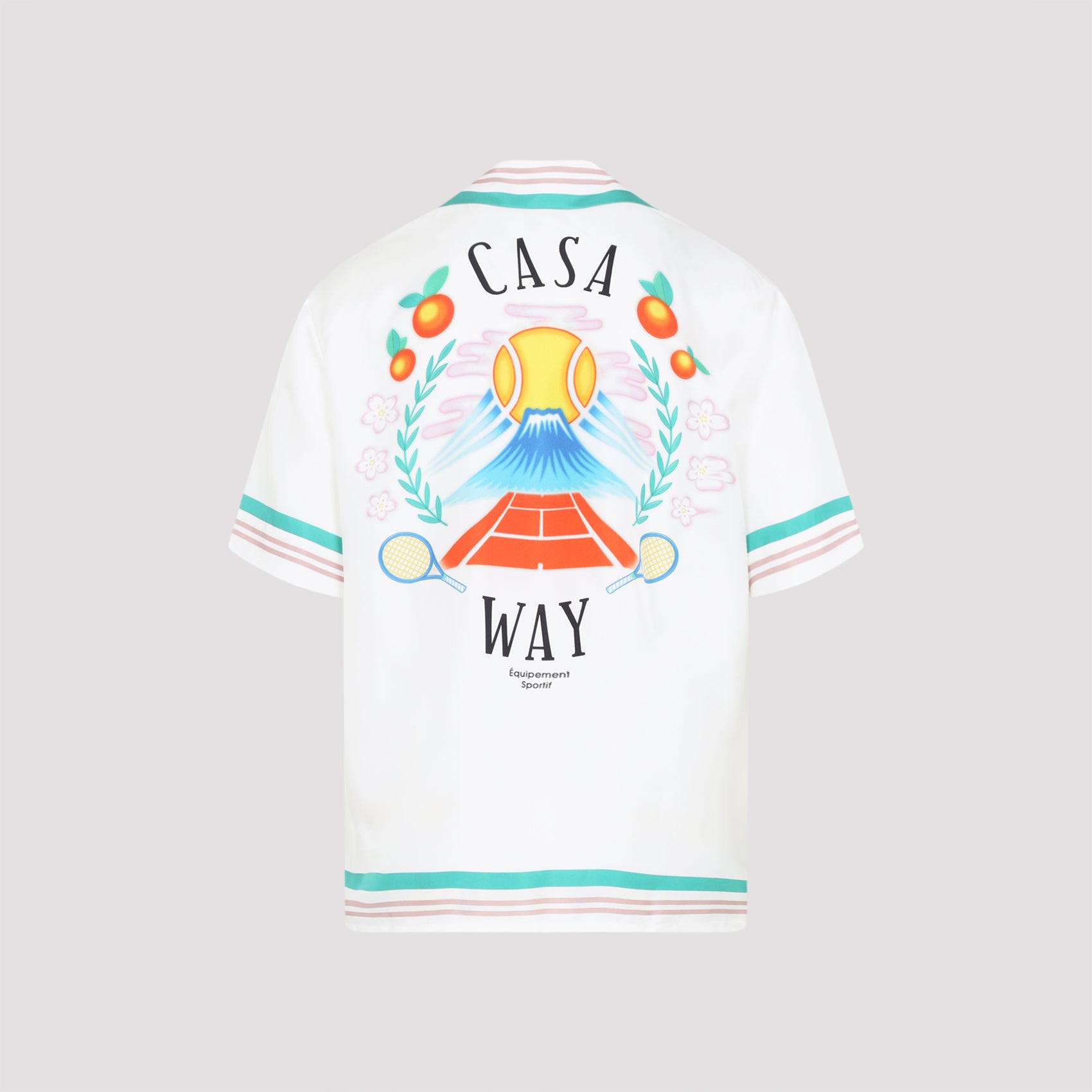 CASABLANCA Cuban Collar Silk Shirt