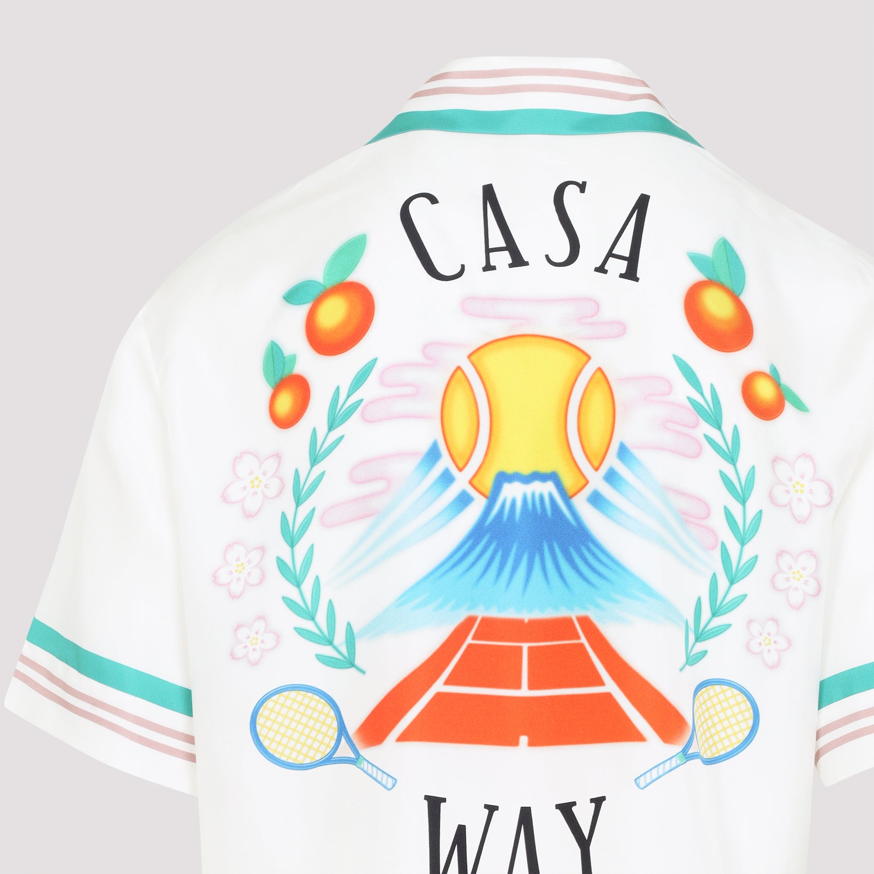 CASABLANCA Cuban Collar Silk Shirt