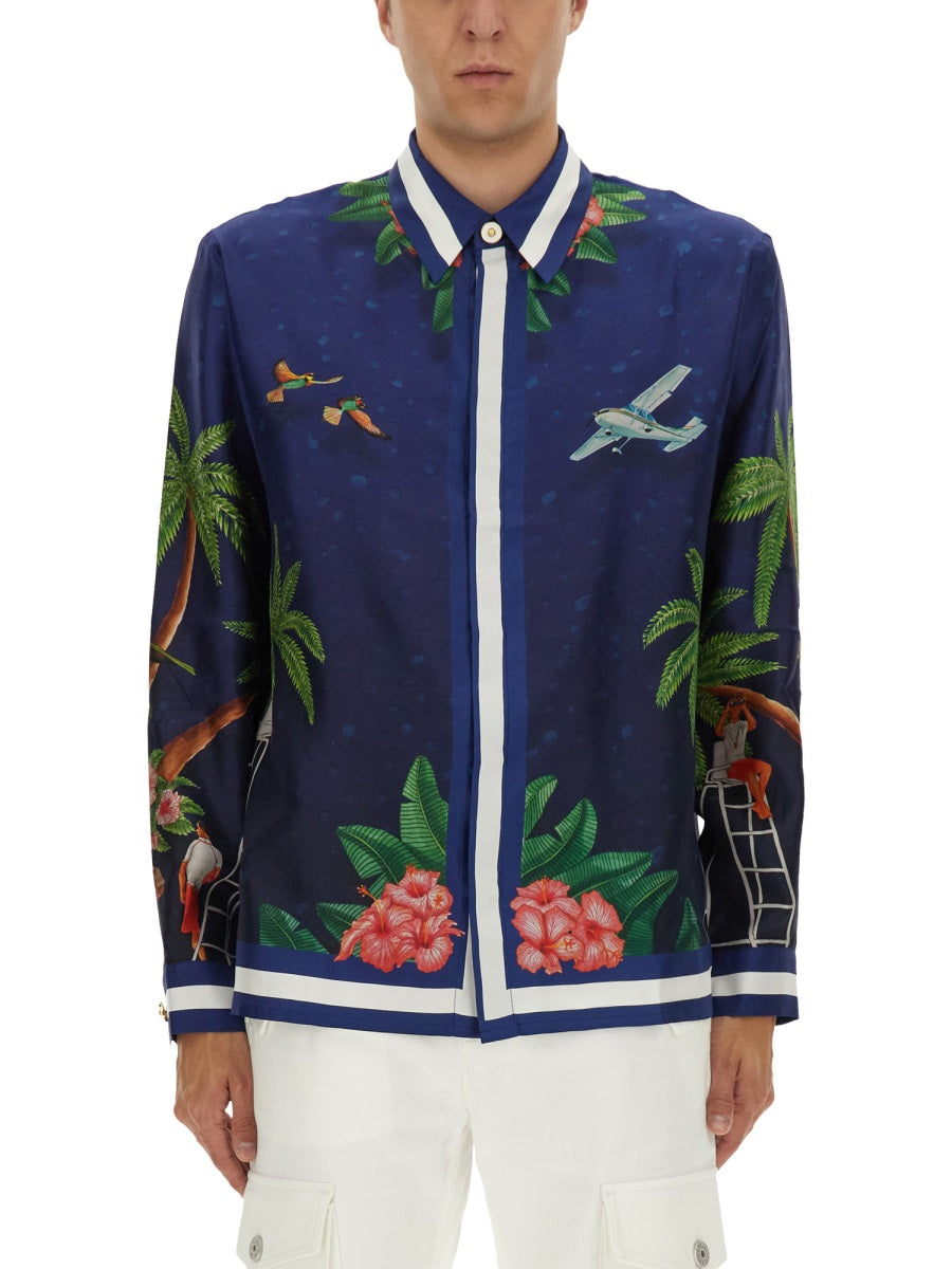 CASABLANCA Multicolour Silk Shirt for Men - FW25 Collection