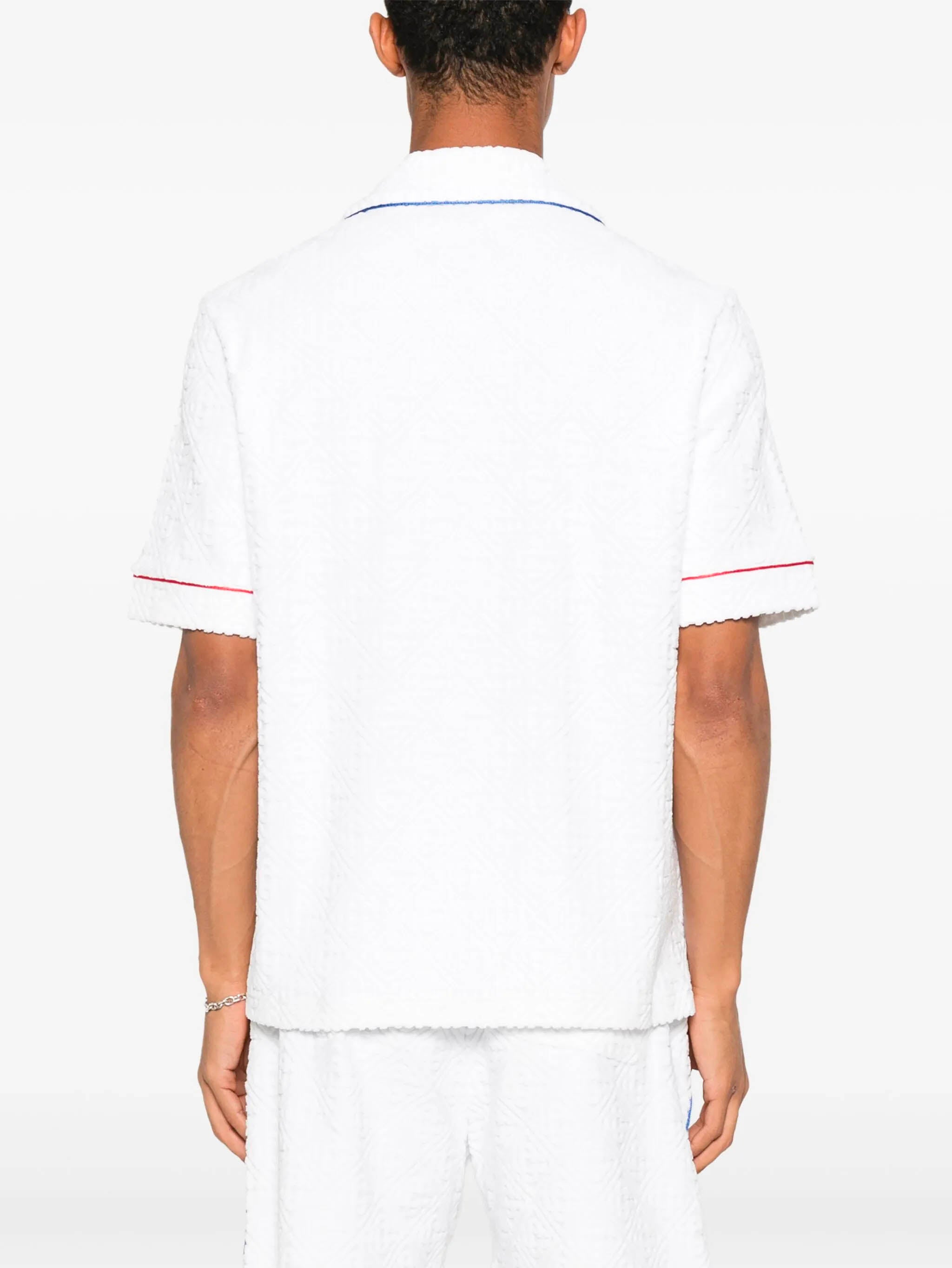 CASABLANCA Monogram Jacquard Button-Down Shirt - Size M