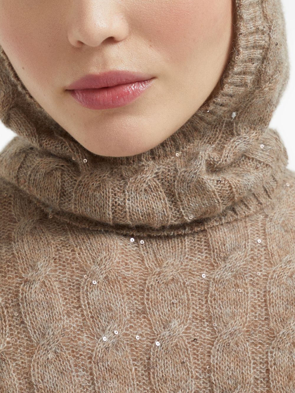 BRUNELLO CUCINELLI Women's Wool Knitted Jumper with Sequin Embellishment