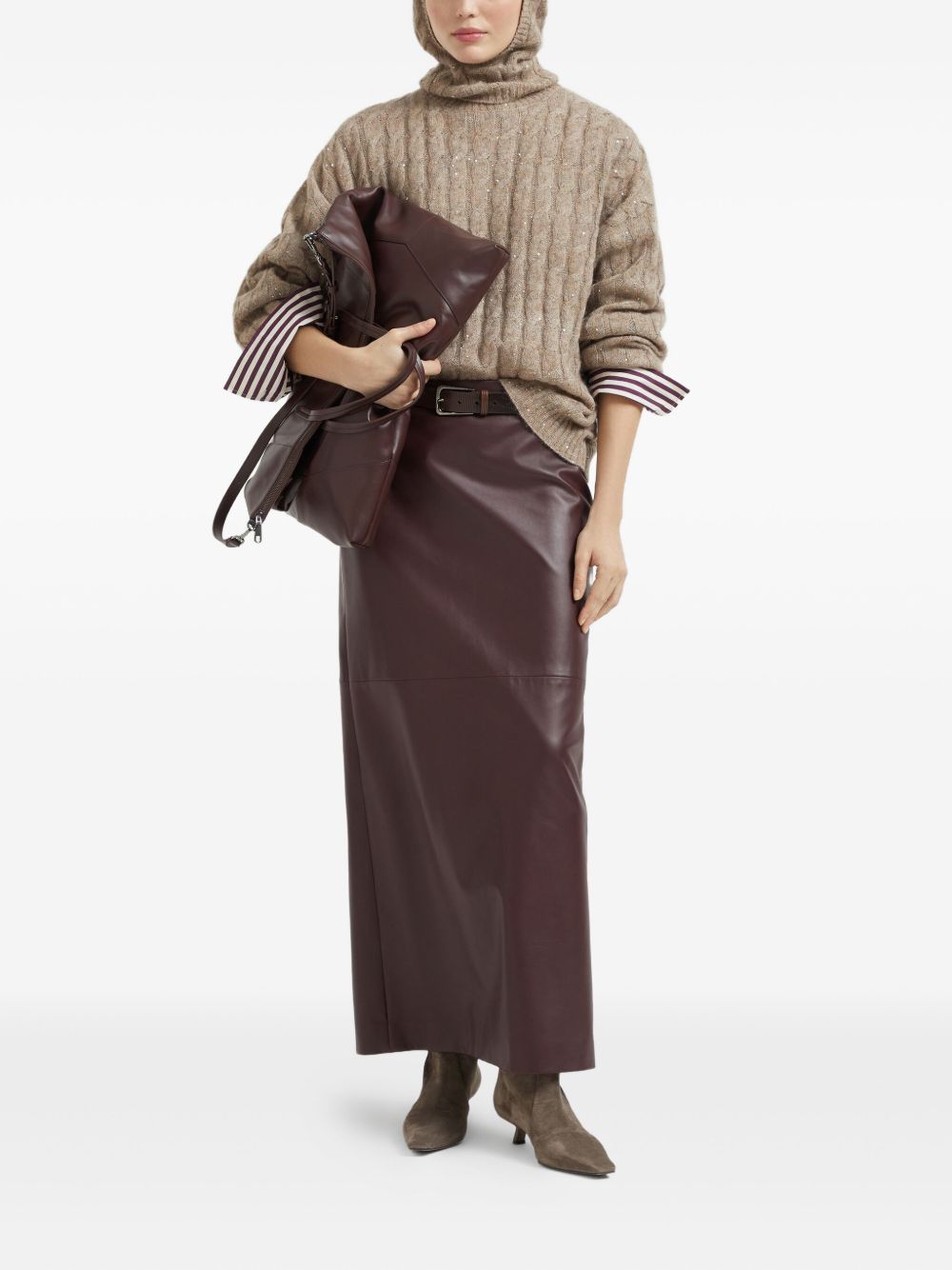 BRUNELLO CUCINELLI Women's Wool Knitted Jumper with Sequin Embellishment