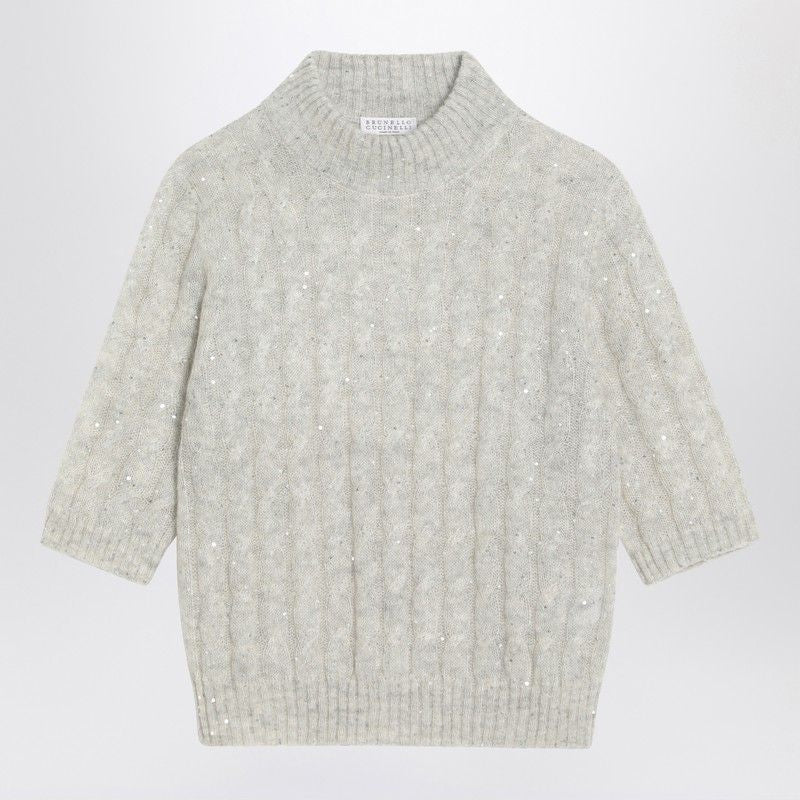 BRUNELLO CUCINELLI Cable-Knit Mohair Blend Sweater - FW25