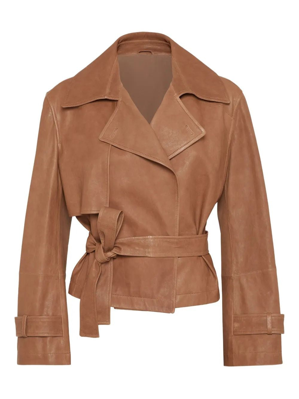 BRUNELLO CUCINELLI Luxurious Leather Jacket - Women’s Fashion Outerwear