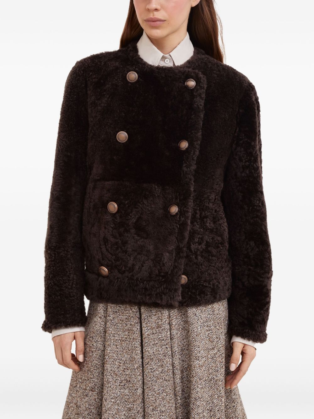 BRUNELLO CUCINELLI Reversible Double-Breasted Fur Jacket for Women