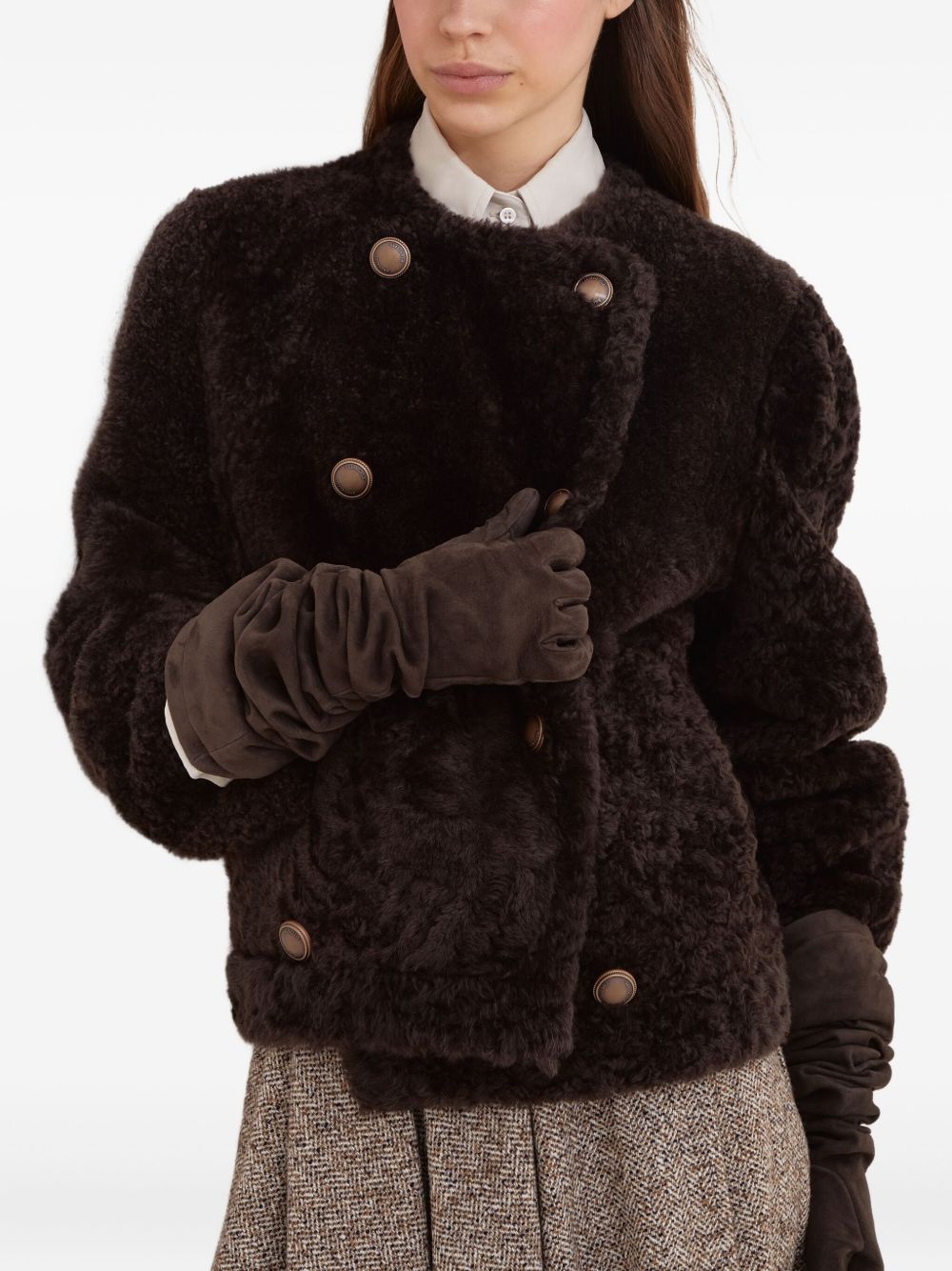 BRUNELLO CUCINELLI Reversible Double-Breasted Fur Jacket for Women