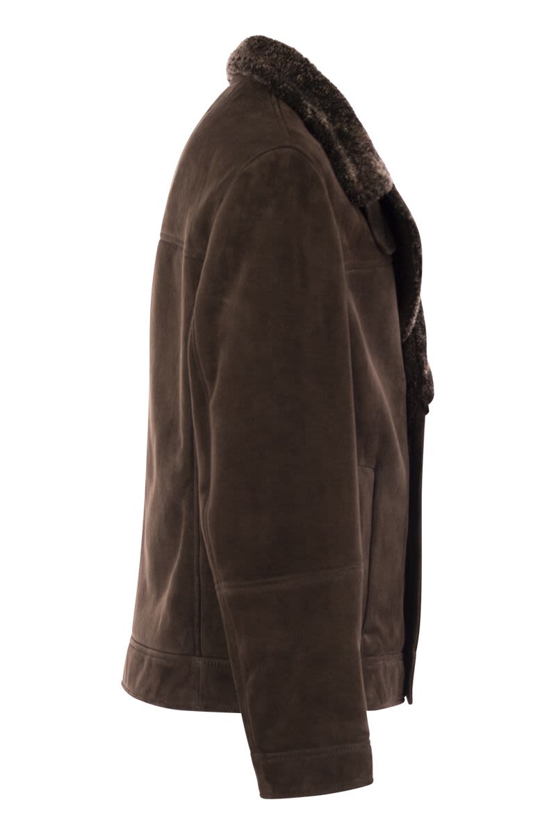 BRUNELLO CUCINELLI Double-Breasted Shearling Outerwear