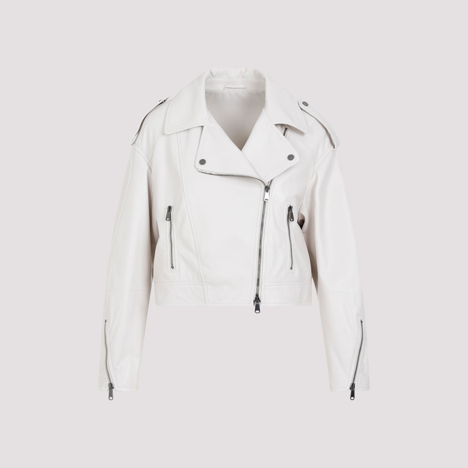 BRUNELLO CUCINELLI Women's Leather Jacket - SS24 Collection
