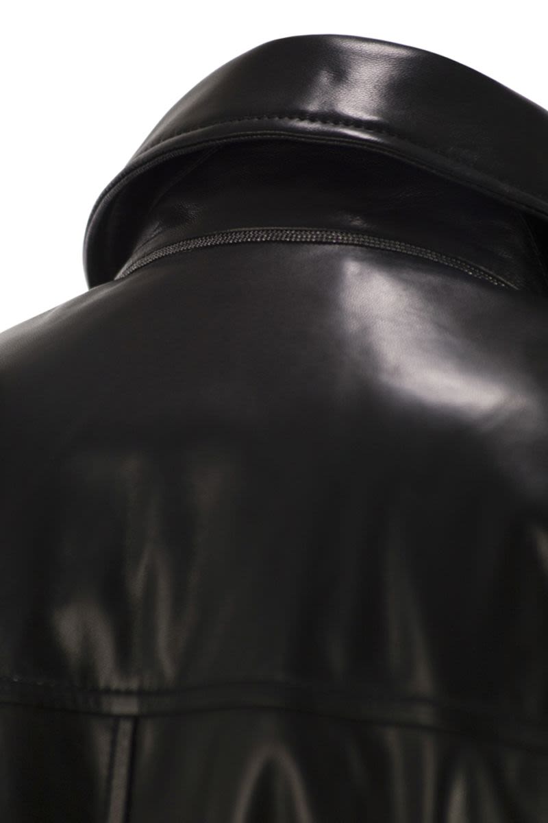 BRUNELLO CUCINELLI Mini Leather Bomber Jacket with Jewelry