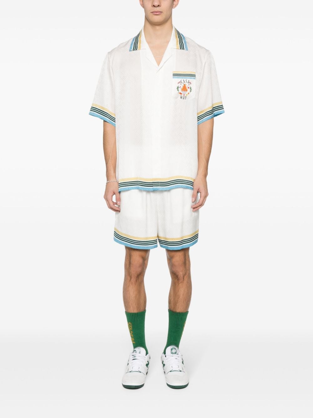 CASABLANCA Luxurious Silk Drawstring Shorts for Men - SS24