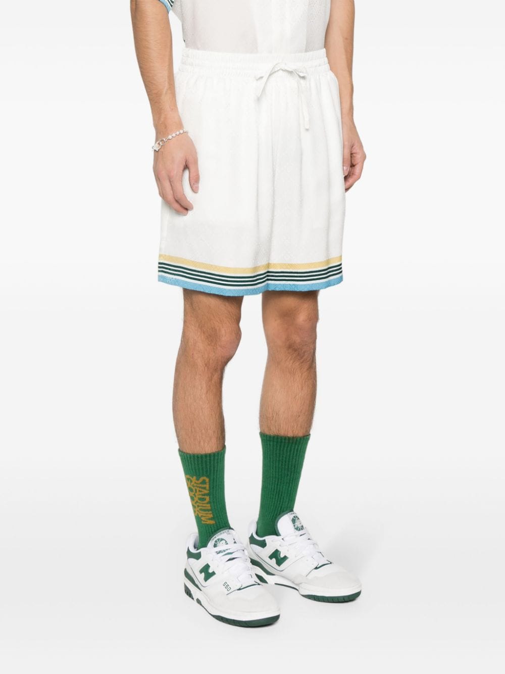 CASABLANCA Luxurious Silk Drawstring Shorts for Men - SS24