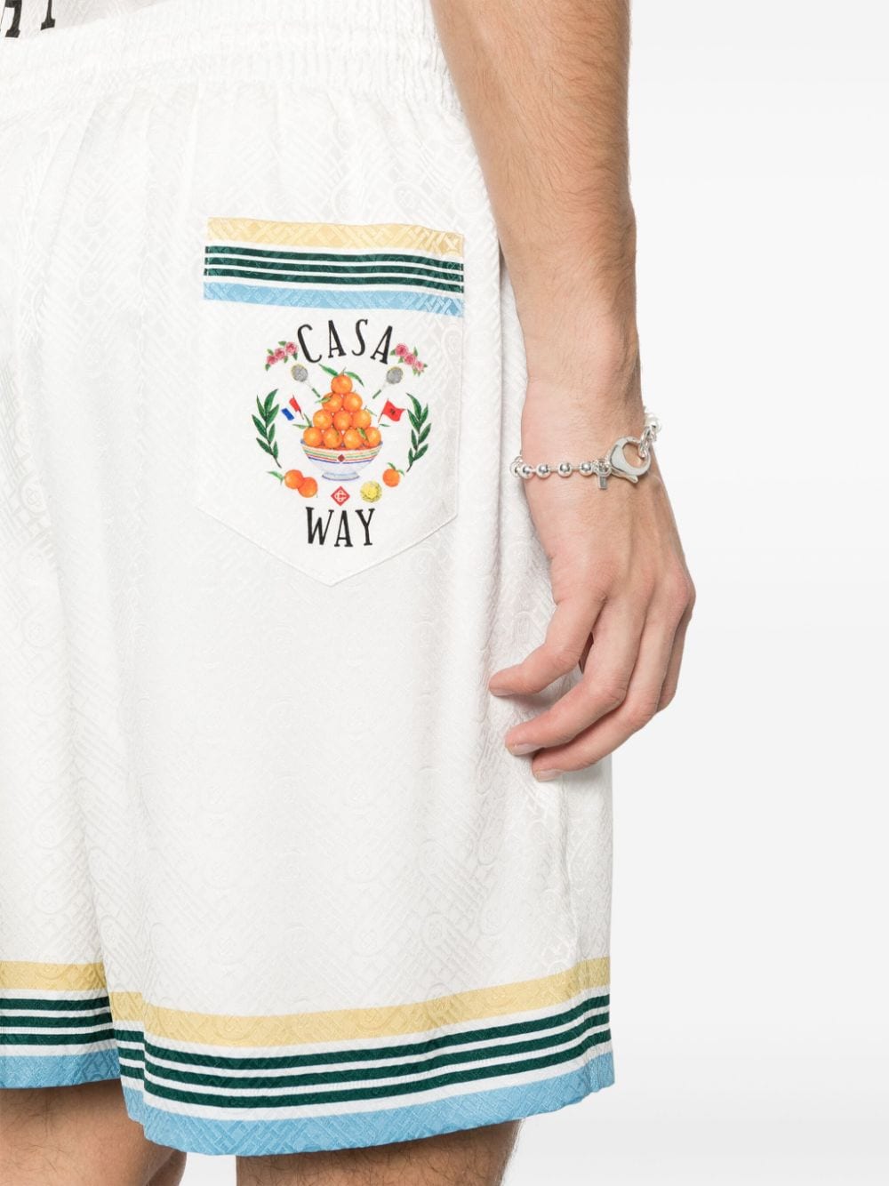 CASABLANCA Luxurious Silk Drawstring Shorts for Men - SS24