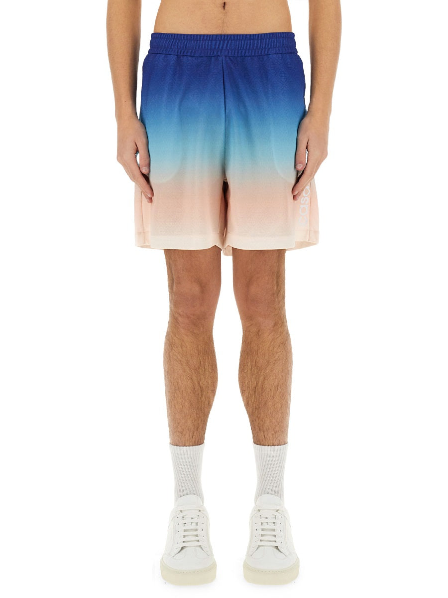 CASABLANCA Gradient Football Shorts - Men's Size M